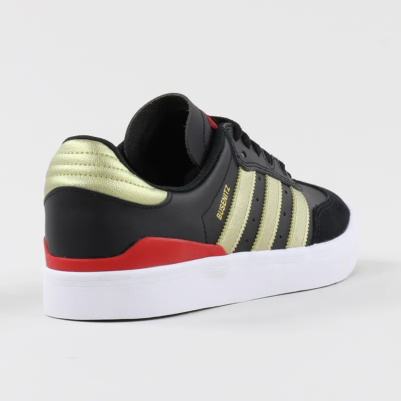 Adidas Skateboarding Busenitz Vulc Remix Shoes Black Gold Scarlet-5