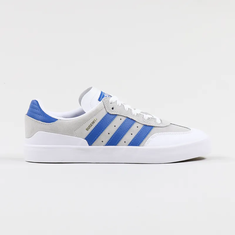 Adidas Skateboarding Busenitz Vulc Remix Suede Shoes White Blue