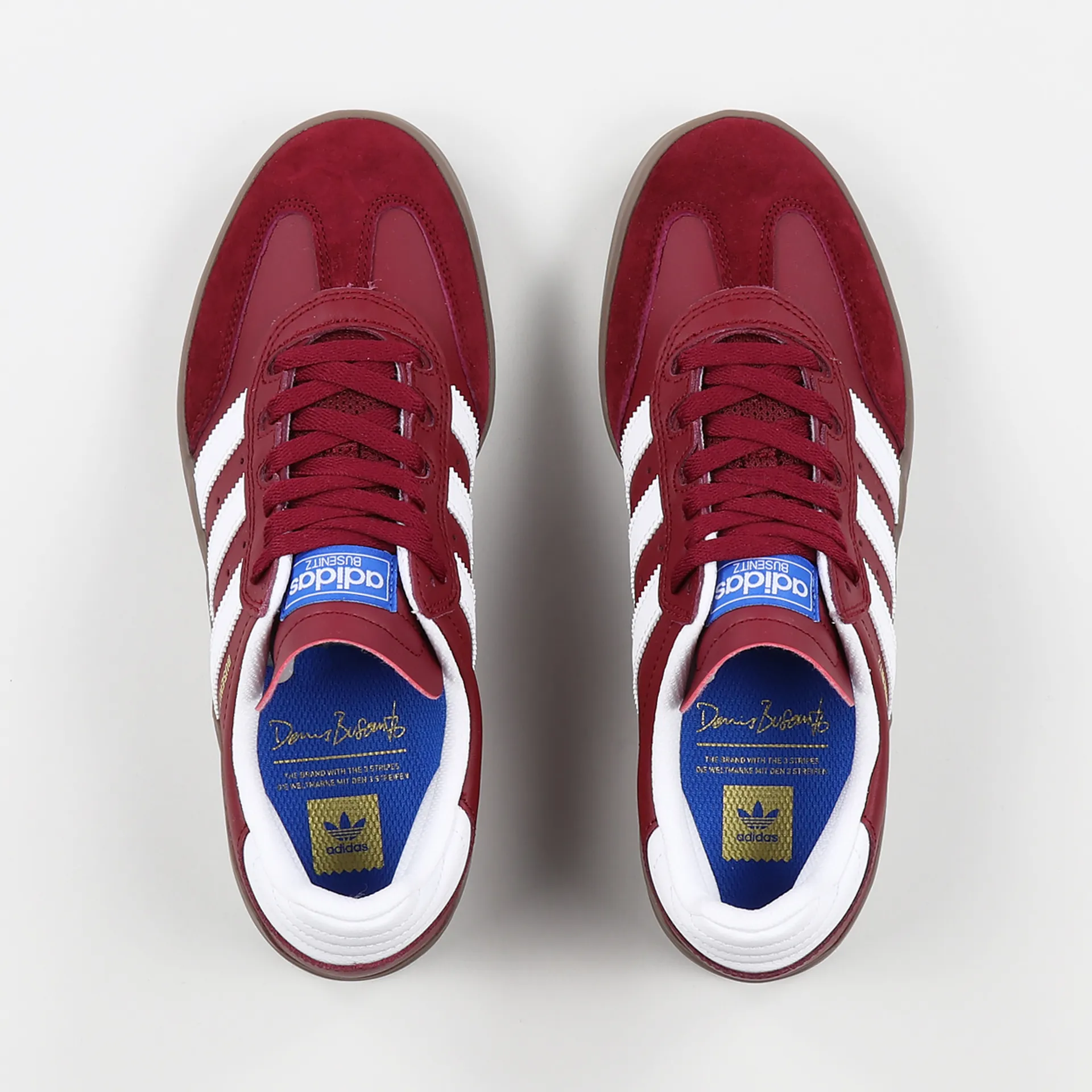 Adidas Busenitz Vulc Remix Leather Suede Shoes Burgundy White Gum