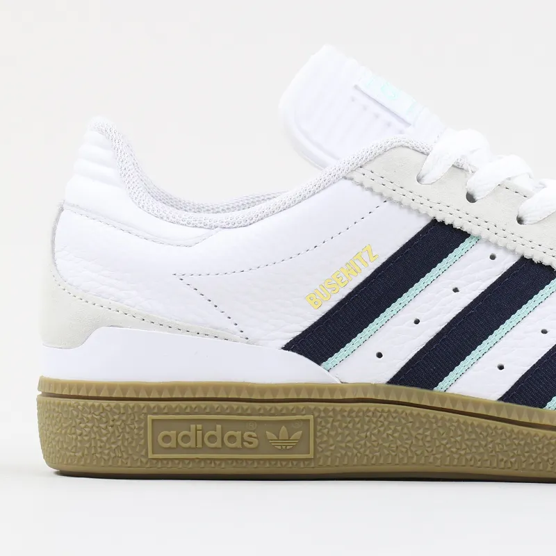 Adidas Skateboarding Busenitz Pro Shoes White Burgundy Clear Mint-1