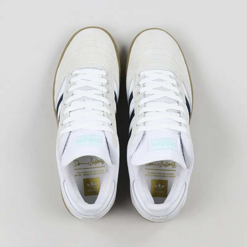 Adidas Skateboarding Busenitz Pro Shoes White Burgundy Clear Mint-6