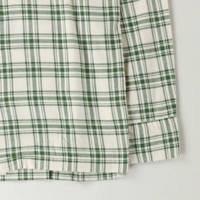 Universal Works Bestwood Check Garage Shirt Ecru-2