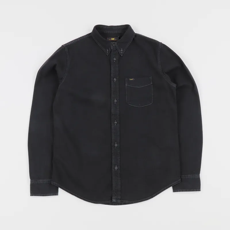 Lee Button Down Long Sleeve Shirt Black