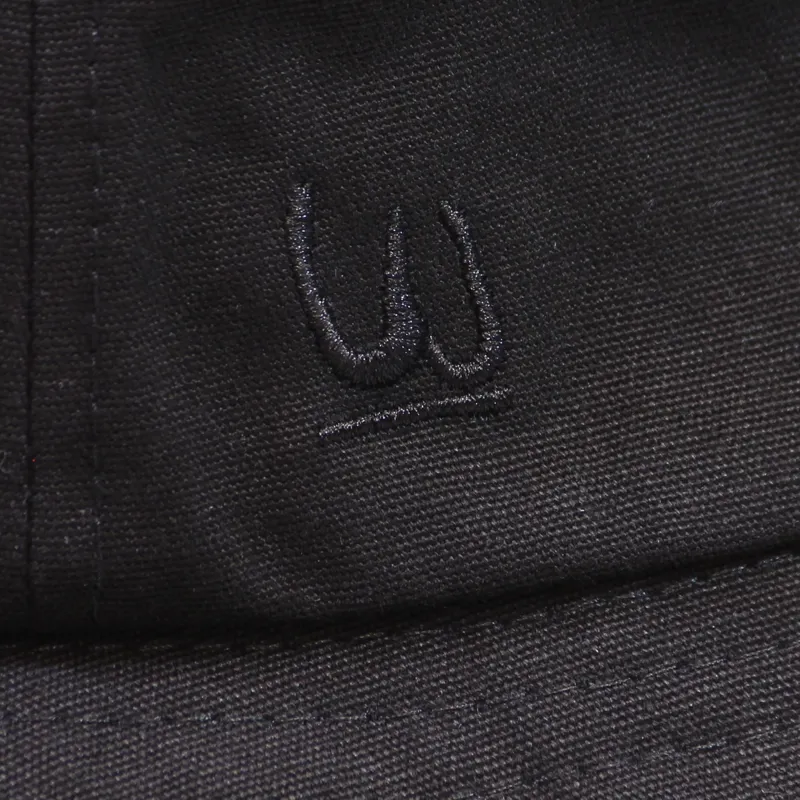 Wood Wood AA Logo Bucket Hat Black-1