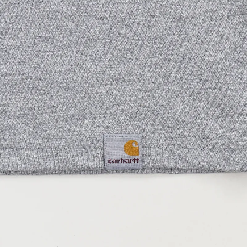 Carhartt WIP Burning C T Shirt Grey Heather-2