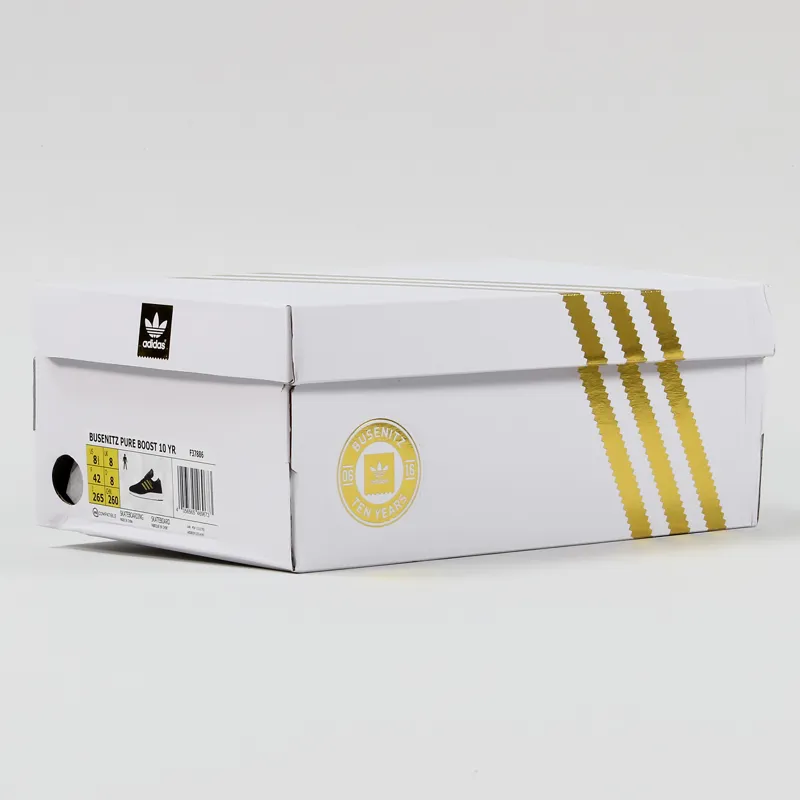 Adidas Busenitz Pure Boost 10 Year Anniversary Shoes Black Gold White-9