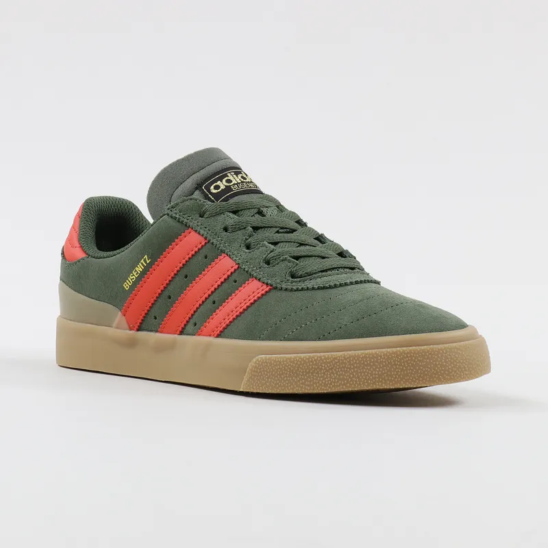 Adidas Skateboarding Busenitz Vulc Shoes Green Raw Amber Gum-5