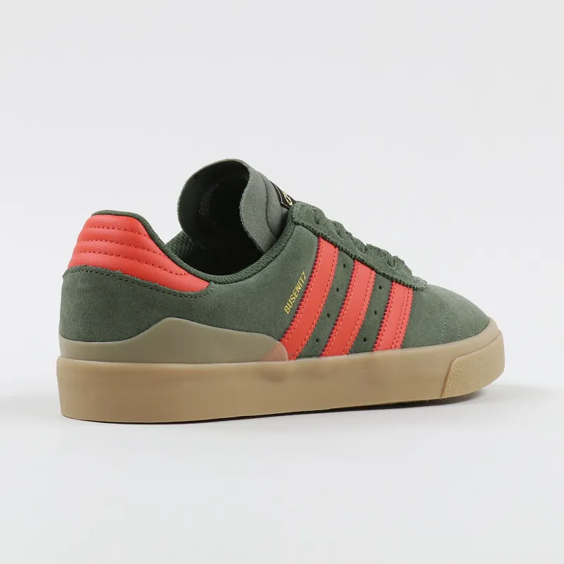 Adidas Skateboarding Busenitz Vulc Shoes Green Raw Amber Gum-6