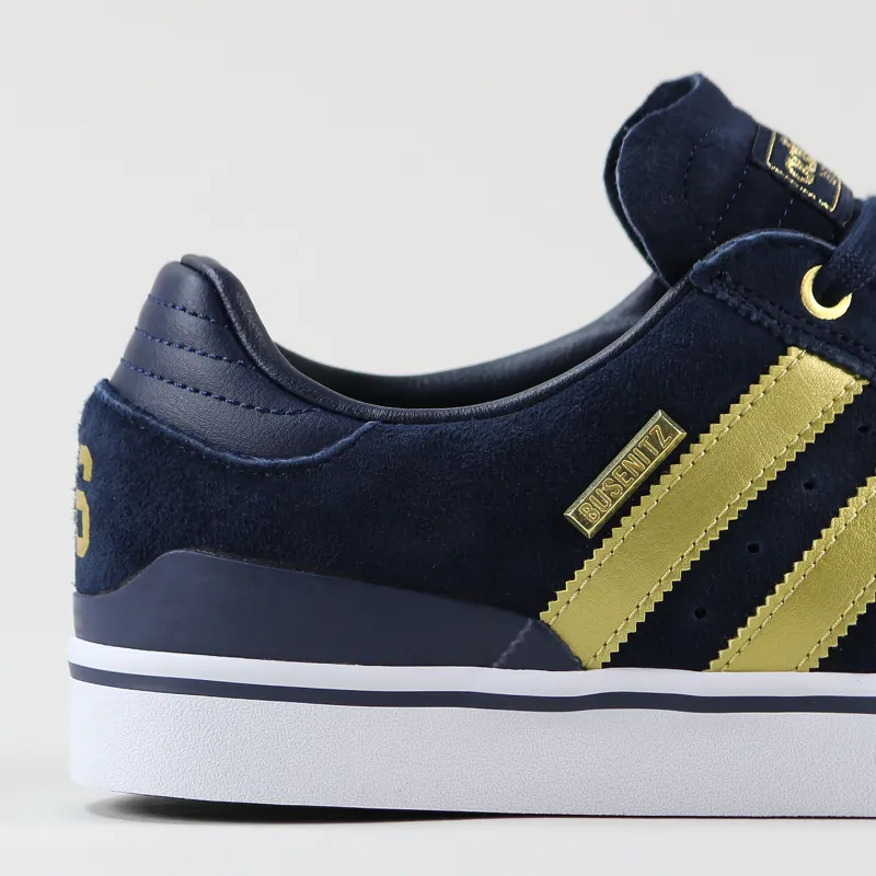 Adidas Busenitz Vulc ADV 10 Year Anniversary Shoes Navy Gold White-1