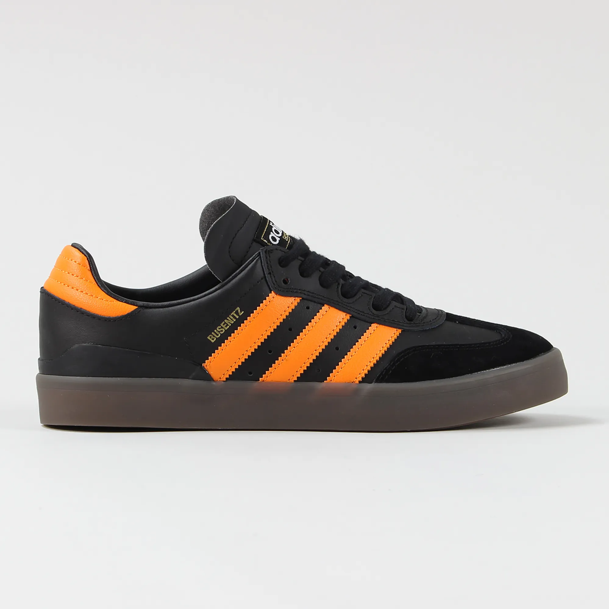 Adidas Busenitz Vulc Samba Edition Mens Shoes Black Orange Gum Adidas Busenitz Vulc Samba Edition Mens Shoes Black Orange Gum