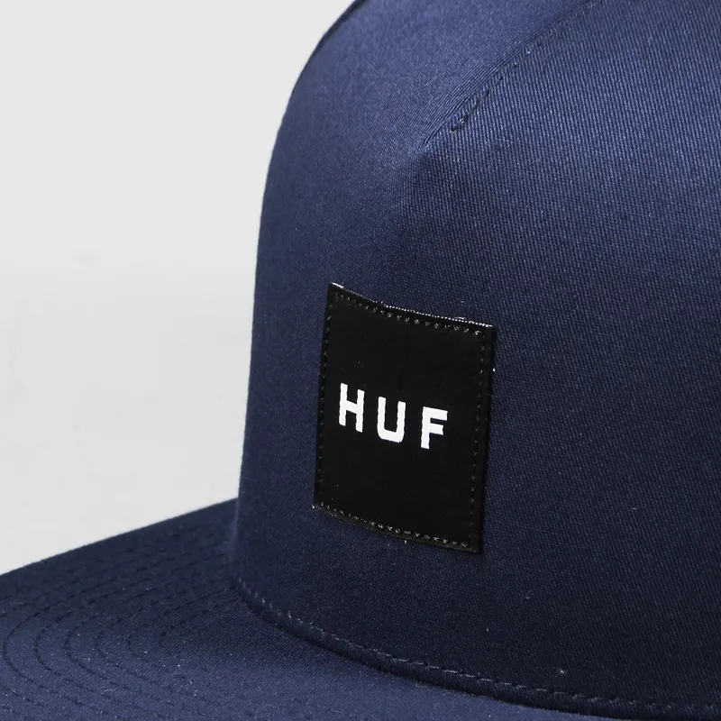 Huf Box Logo Snapback Cap Navy-1