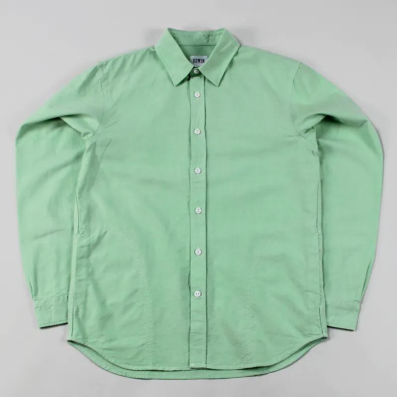 Edwin Long Sleeve Cadet Shirt Mint