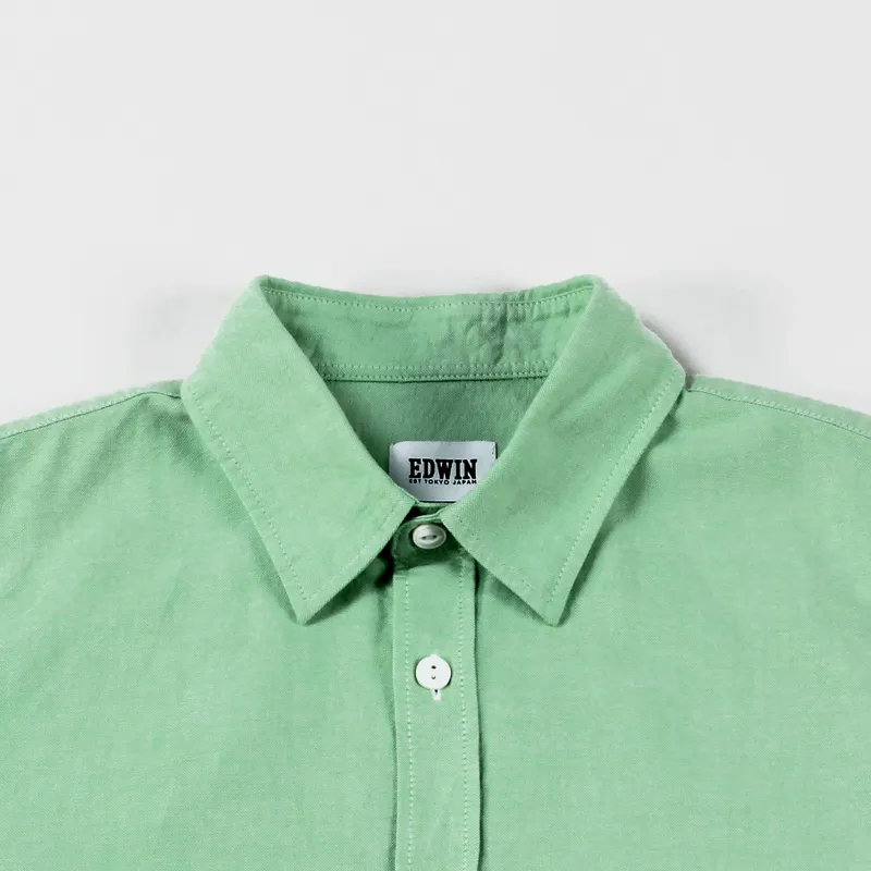 Edwin Long Sleeve Cadet Shirt Mint-1