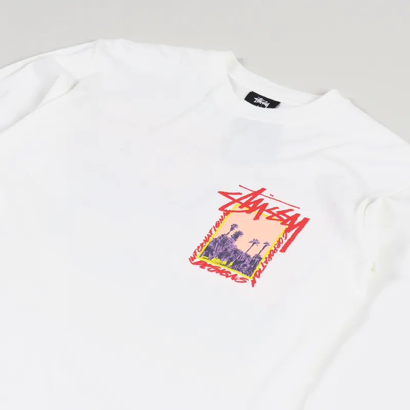 Stussy Palm Desert Pigment Dyed Long Sleeve T Shirt Natural-3
