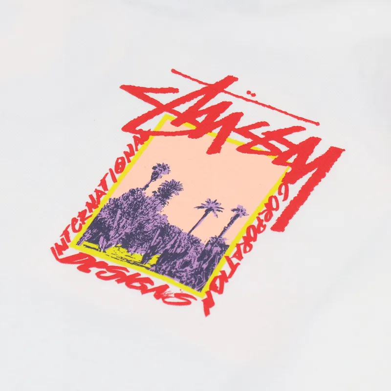 Stussy Palm Desert Pigment Dyed Long Sleeve T Shirt Natural-4