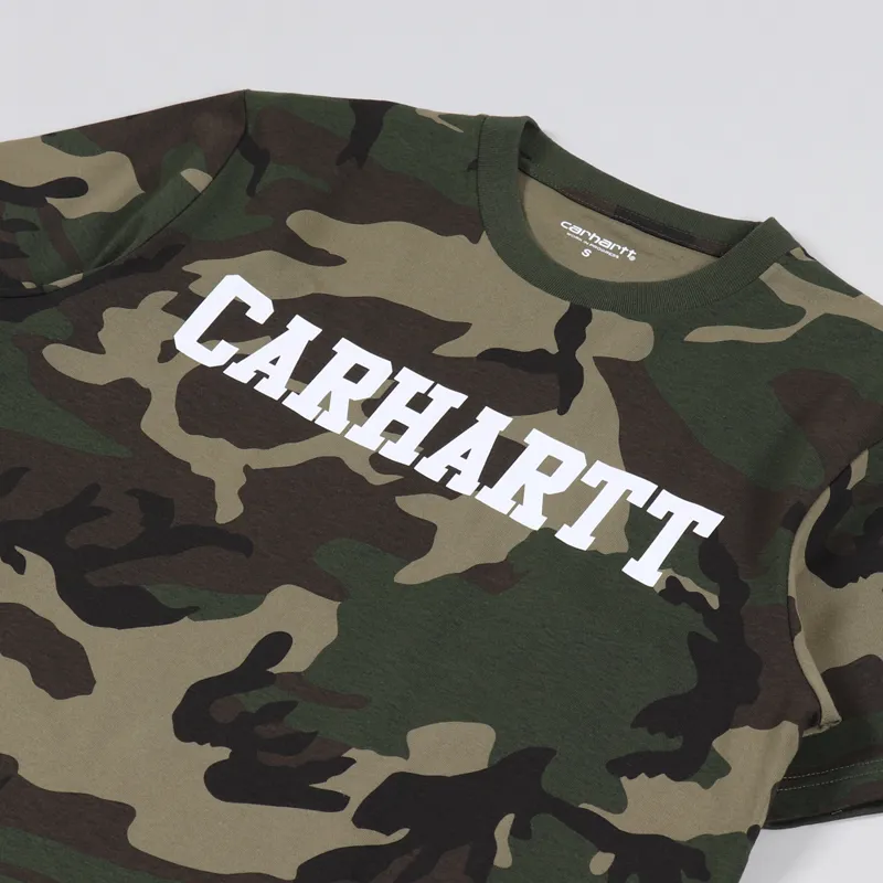 Carhartt WIP College T Shirt Camo Laurel White-1