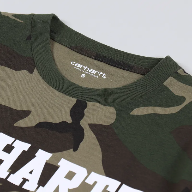 Carhartt WIP College T Shirt Camo Laurel White-4