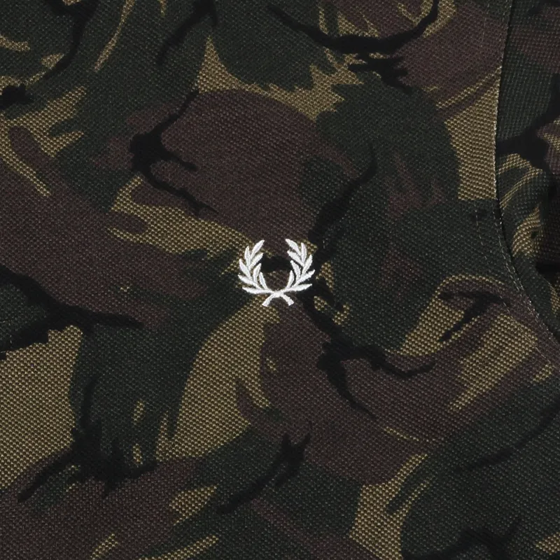 Fred Perry Pique Polo Shirt Camo-1