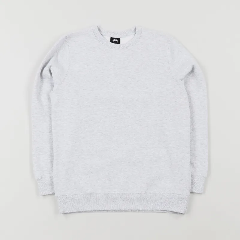 Stussy Camo Stock Crew Sweat Grey Heather-1