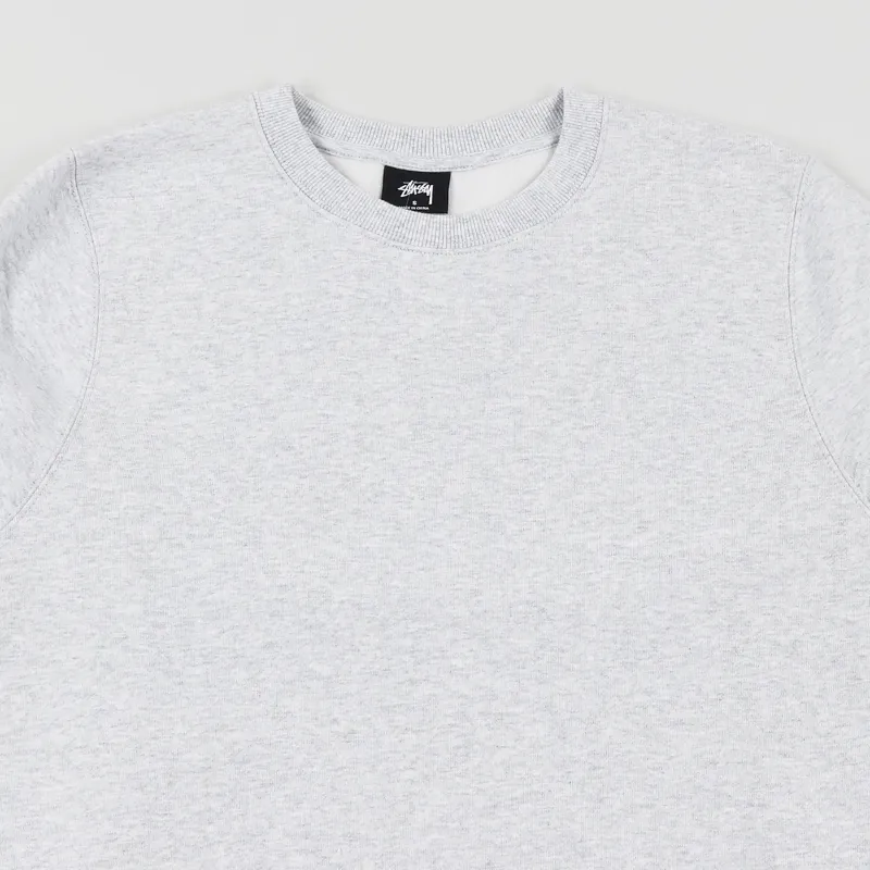 Stussy Camo Stock Crew Sweat Grey Heather-2