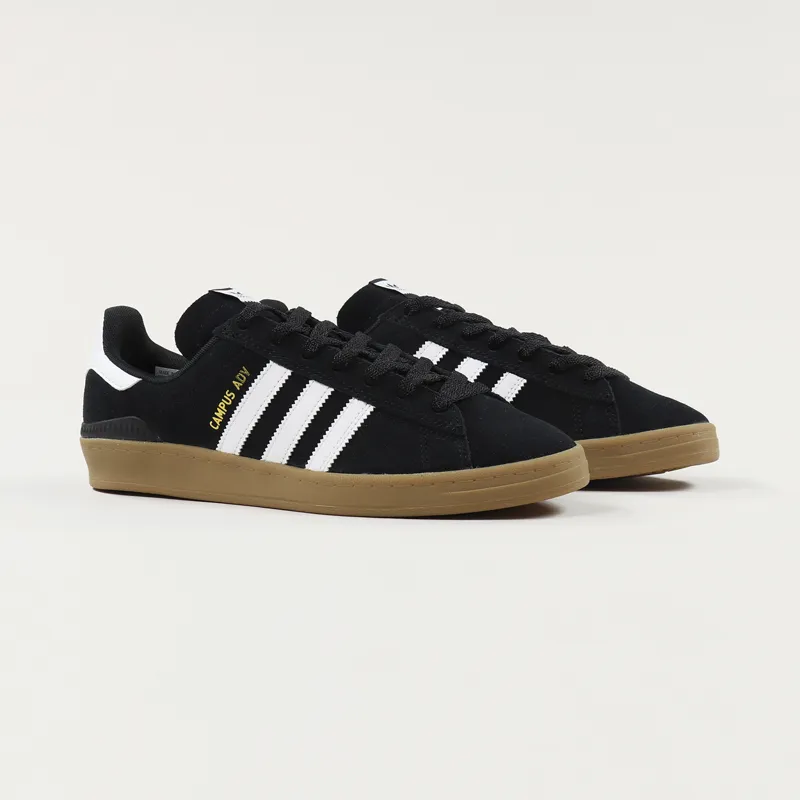 Adidas Skateboarding Campus ADV Shoes Black White Gum-5