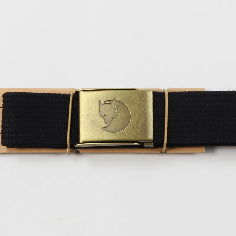 Fjallraven Canvas Brass Belt 4cm Black-1