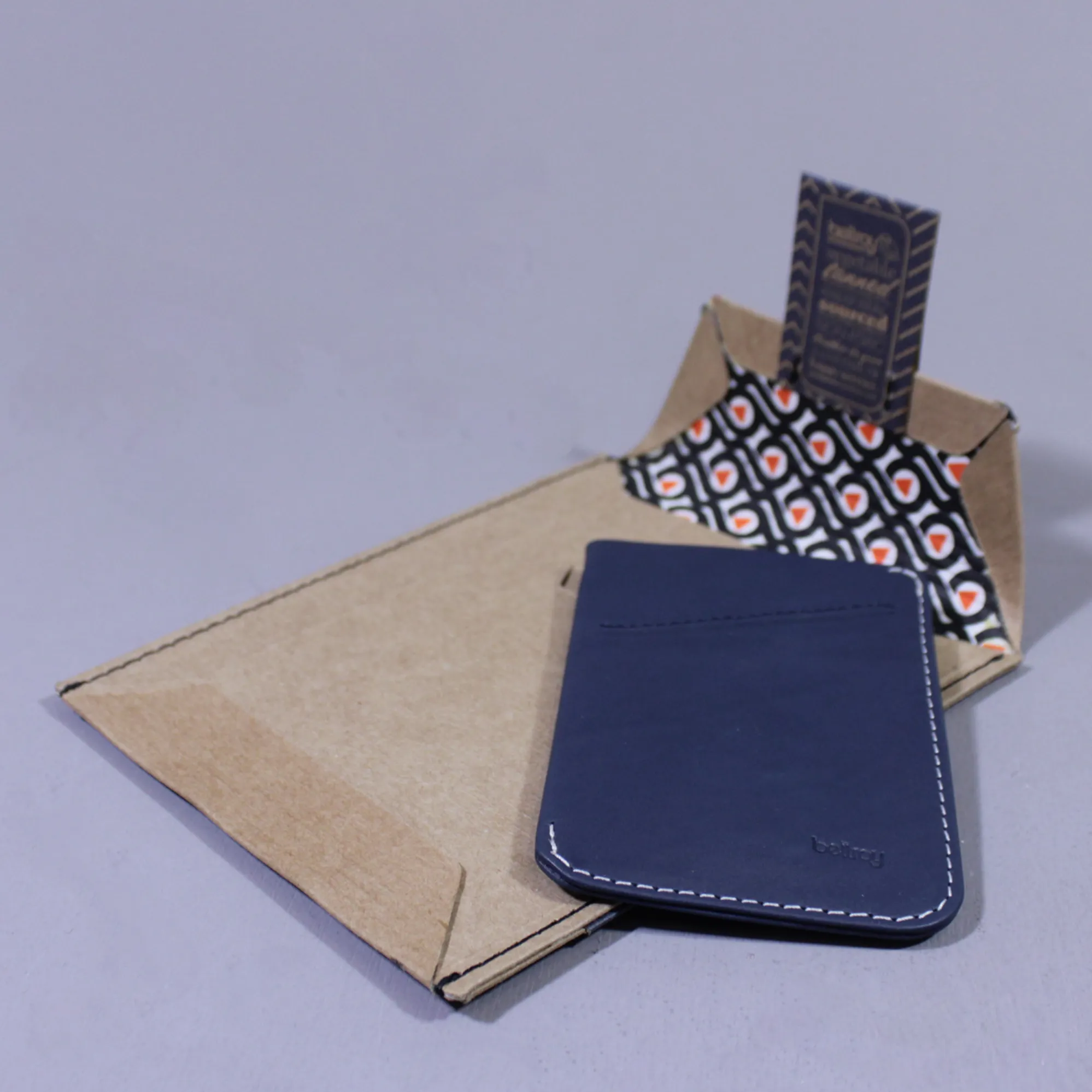 Bellroy Mens Small Card Sleeve Leather Wallet Blue Steel Bellroy Mens Small Card Sleeve Leather Wallet Blue Steel