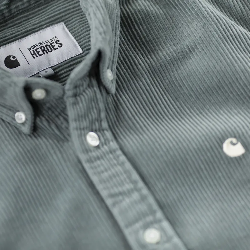 Carhartt WIP x Working Class Heroes Madison Cord Shirt Cloudy Flour-6