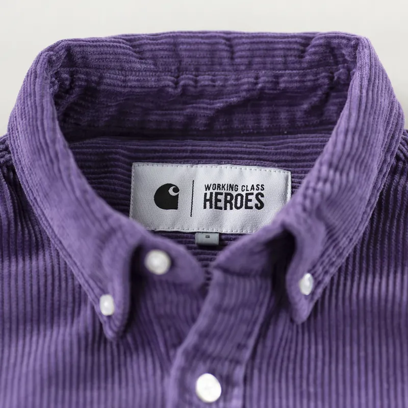 Carhartt WIP x Working Class Heroes Madison Cord Shirt Dusty Mauve-7
