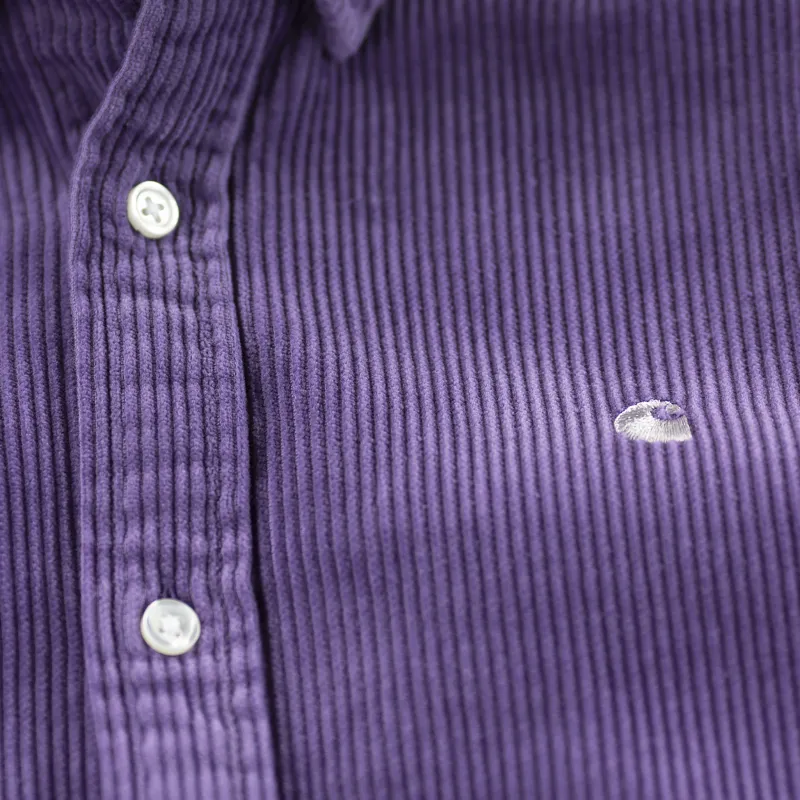 Carhartt WIP x Working Class Heroes Madison Cord Shirt Dusty Mauve-6