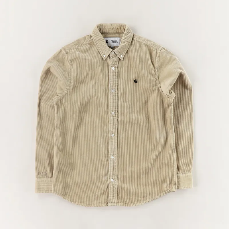 Carhartt WIP x Working Class Heroes Madison Cord Shirt Wall Black