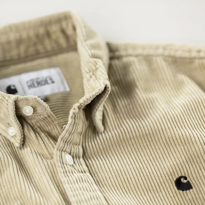 Carhartt WIP x Working Class Heroes Madison Cord Shirt Wall Black-5