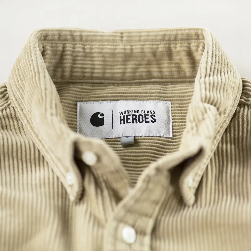Carhartt WIP x Working Class Heroes Madison Cord Shirt Wall Black-7