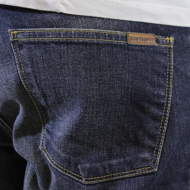 Carhartt Riot Pant - Spicer Blue Graft Washed-3