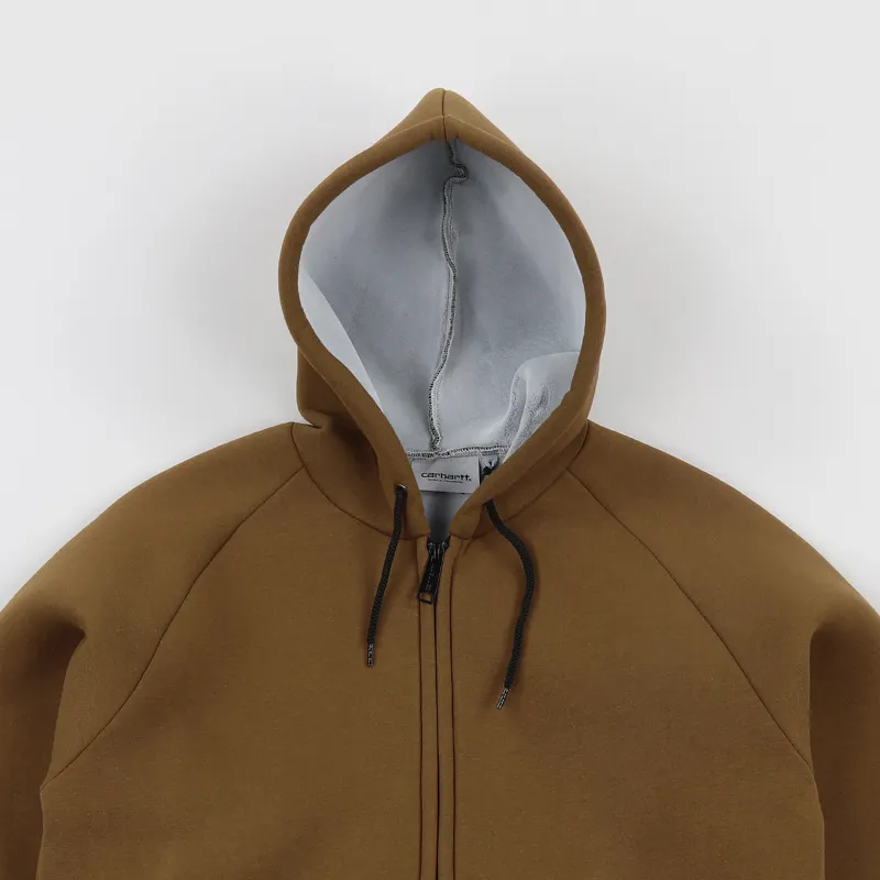 Carhartt WIP Mens Car-Lux Hooded Winter Jacket Hamilton Brown