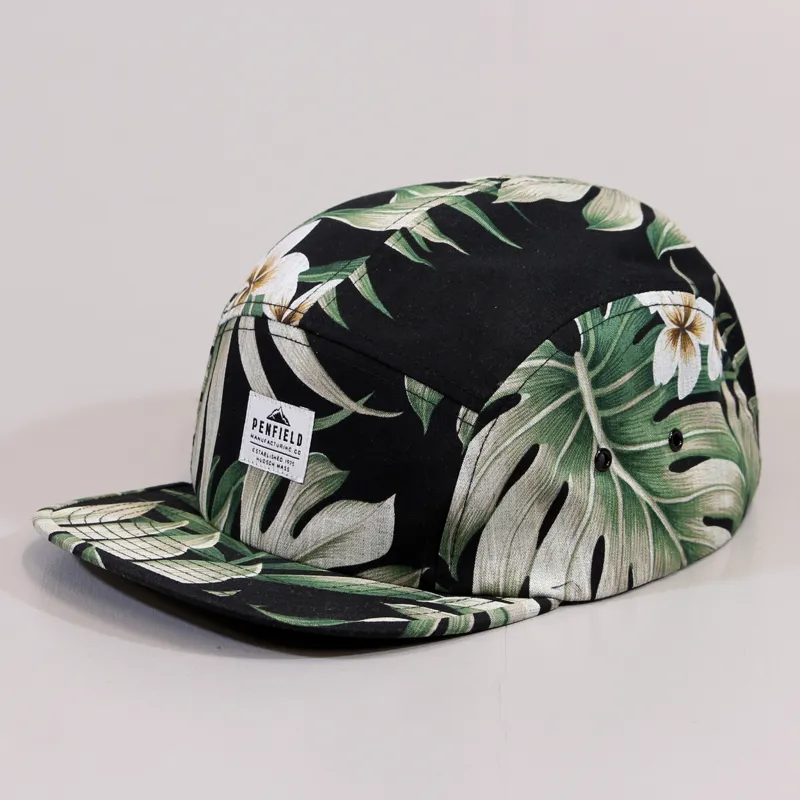 Penfield Manufacturing Co Casper Five Panel Cap Black Palm Hiking