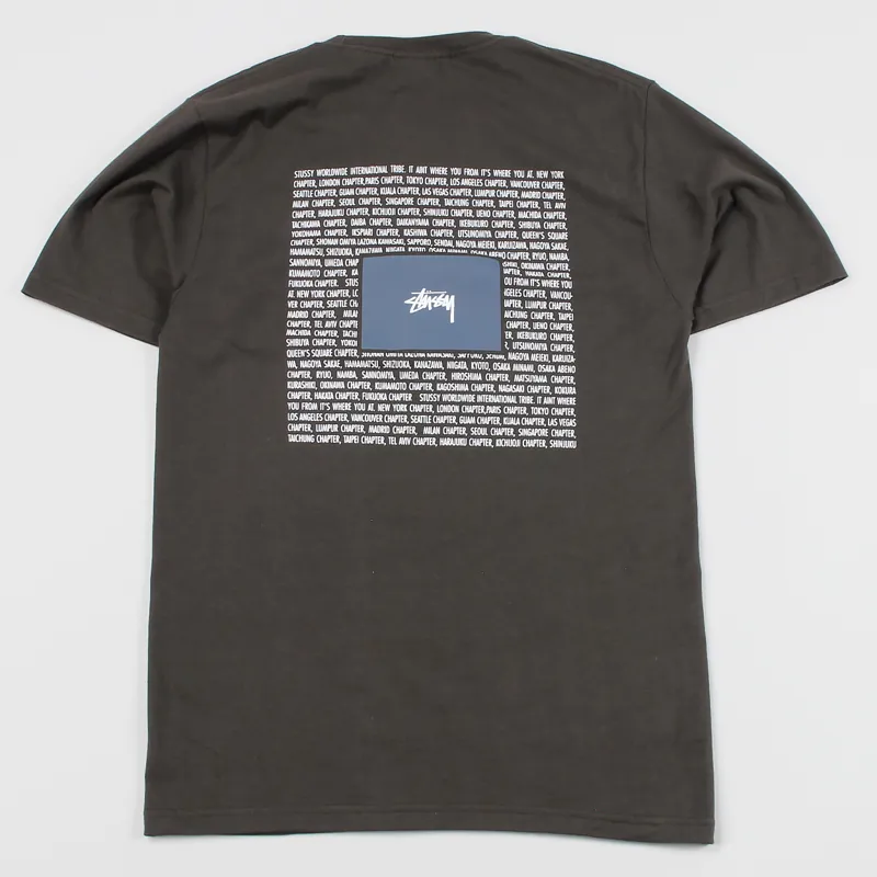 Stussy Chapters T Shirt Charcoal-2