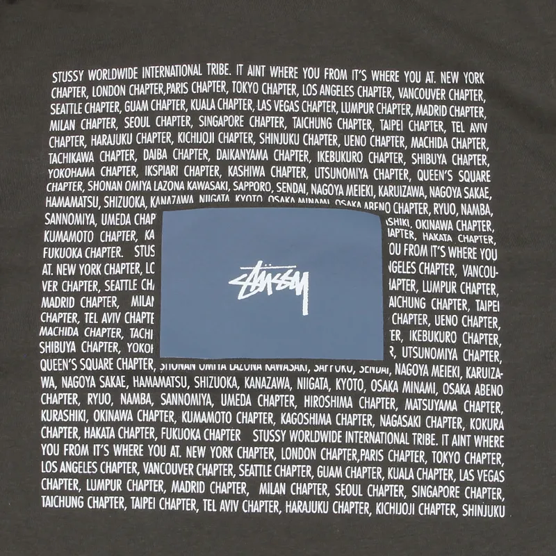 Stussy Chapters T Shirt Charcoal-3