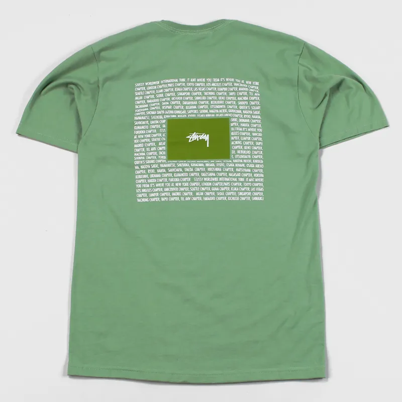 Stussy Chapters T Shirt Green-2