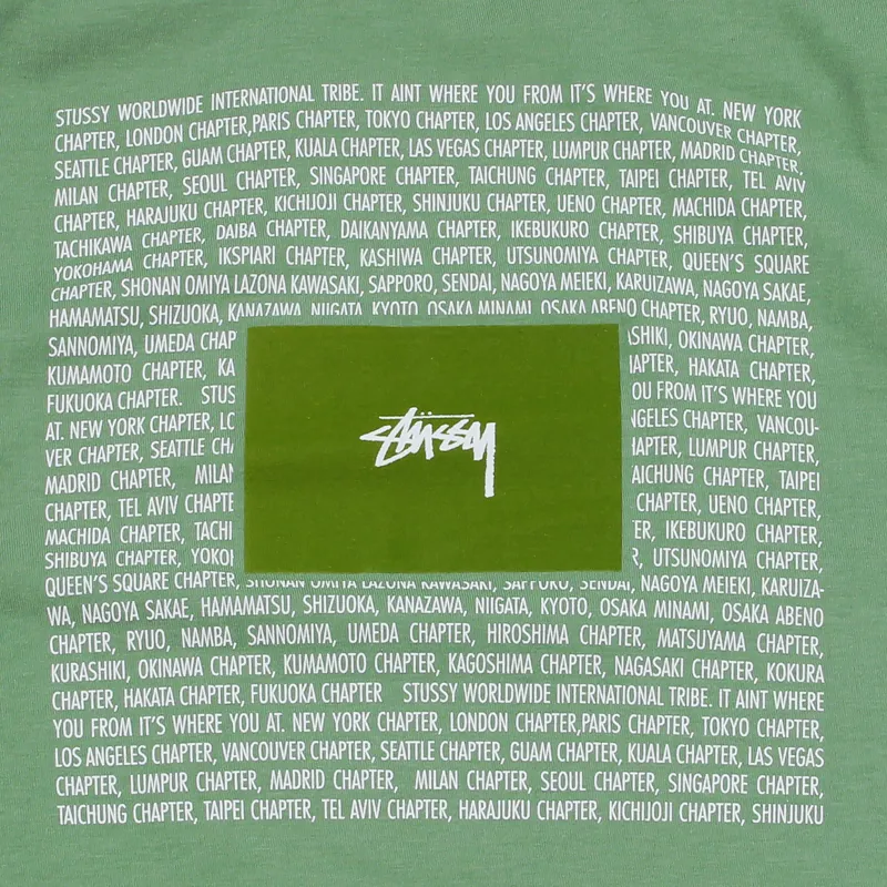 Stussy Chapters T Shirt Green-3
