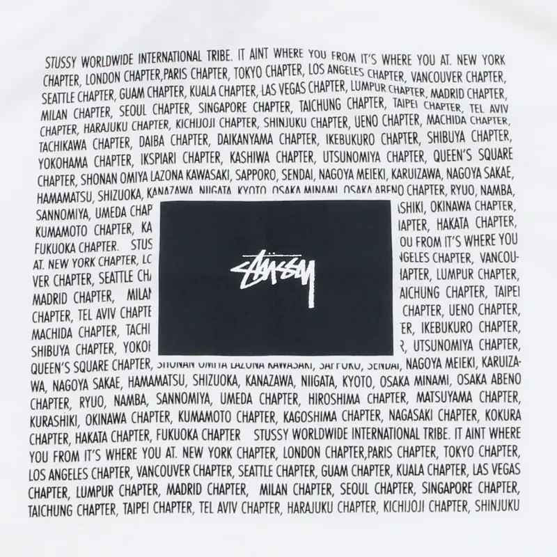 Stussy Chapters T Shirt White-3