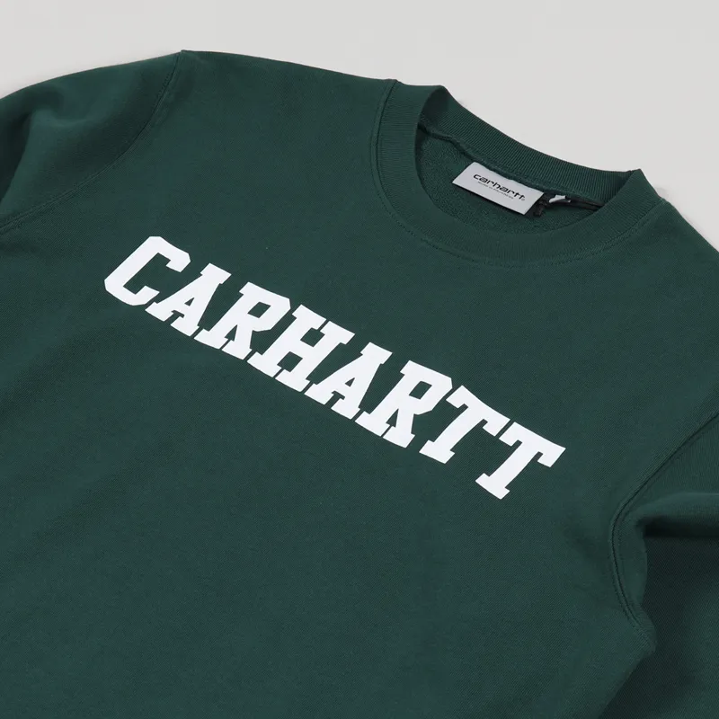 Carhartt WIP College Sweat Treehouse White-1