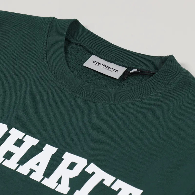 Carhartt WIP College Sweat Treehouse White-5