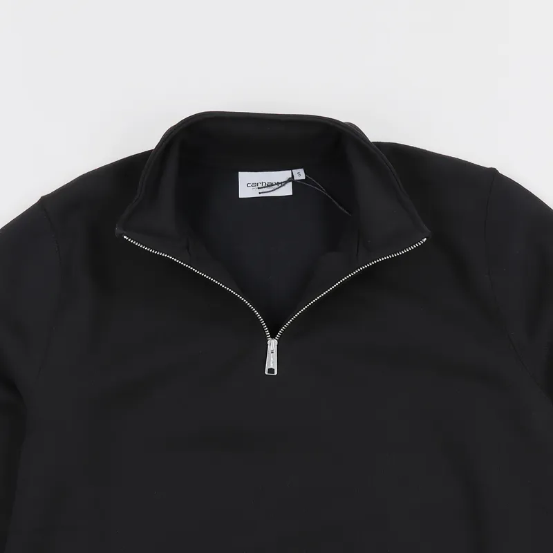Carhartt WIP Chase Neck Zip Sweater Black Gold-2