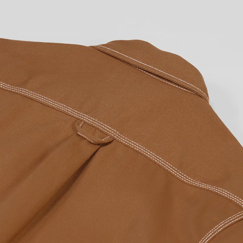 Carhartt WIP Mens LS Chalk Shirt Jacket Hamilton Brown Rigid