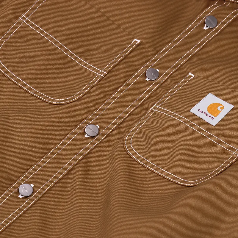 Carhartt WIP Mens LS Chalk Shirt Jacket Hamilton Brown Rigid