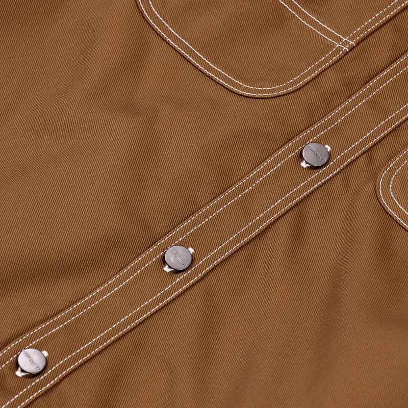 Carhartt WIP Mens LS Chalk Shirt Jacket Hamilton Brown Rigid