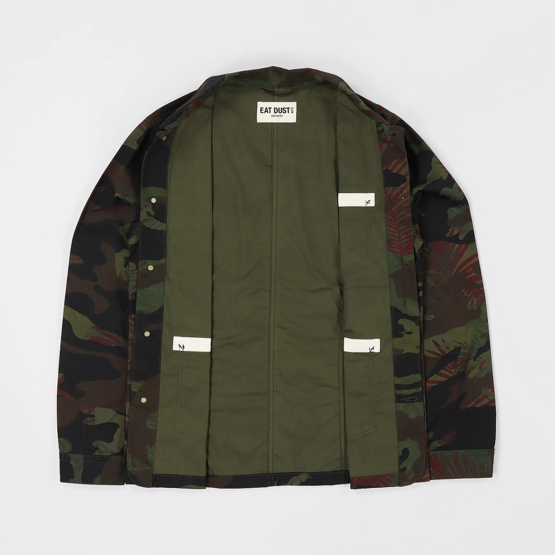Eat Dust Antwerp Mens Chore Jacket Coat 673 Ripstop Camo Green