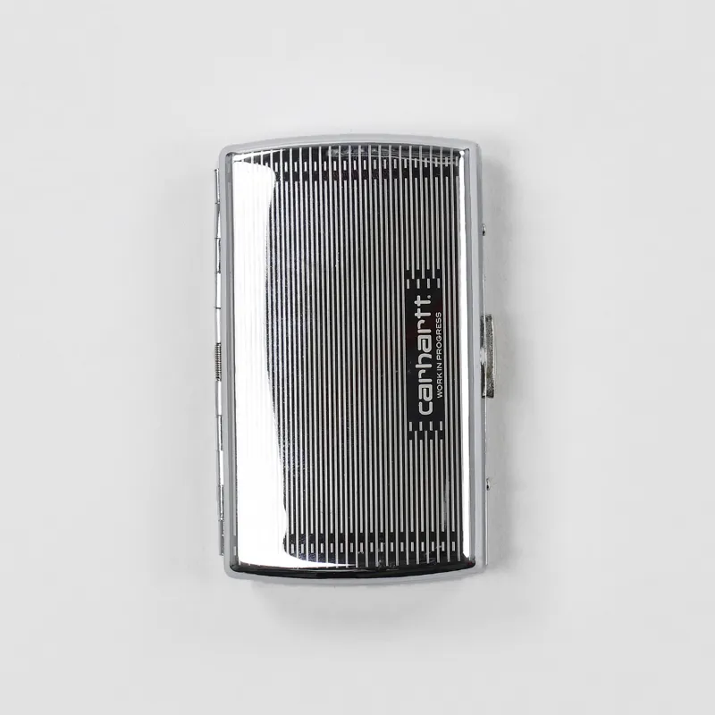 Carhartt WIP Metallic Wallet Logo Cigarette Case Silver