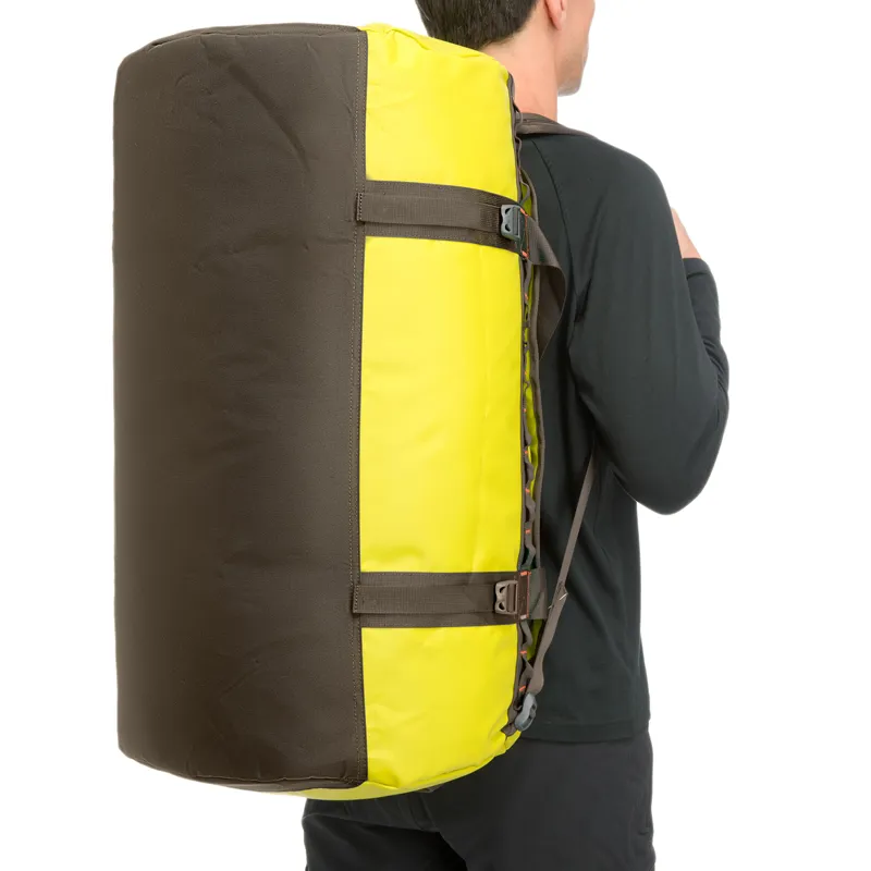 The North Face Base Camp Duffel L - Citronelle Green and Coffee Brown-2